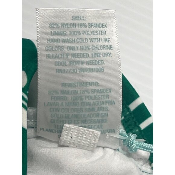 Kona Sol - Women's Global Print Longline Bikini Top - Green - Small - Picture 10 of 11